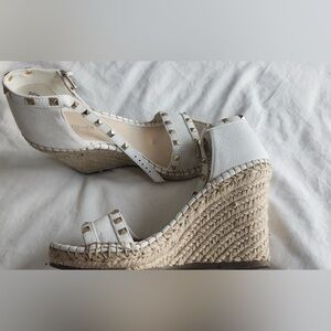White Espadrille Wedge Sandals